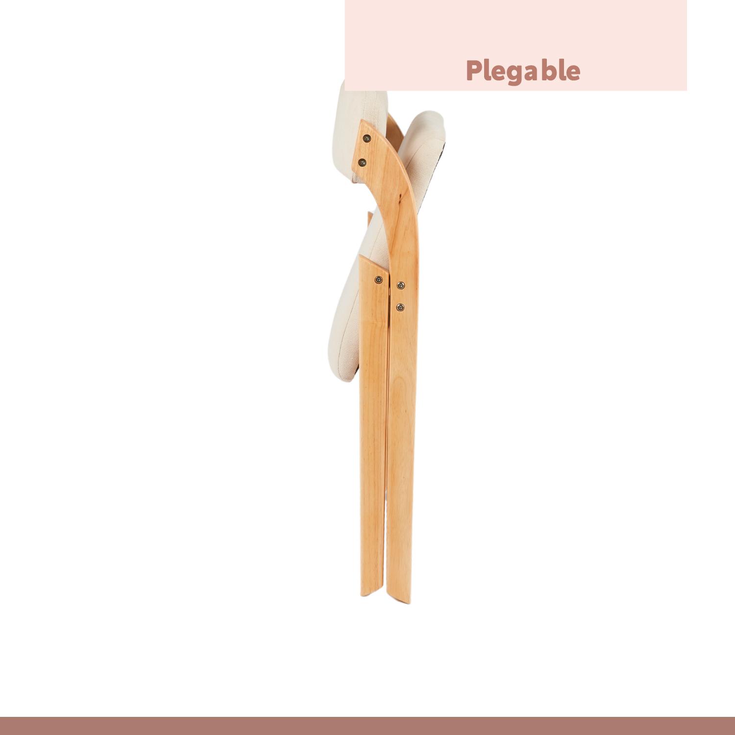 PACK DE 2 SILLAS BETLAHEM DE MADERA PLEGABLE ACOLCHADA - BEIGE - 6