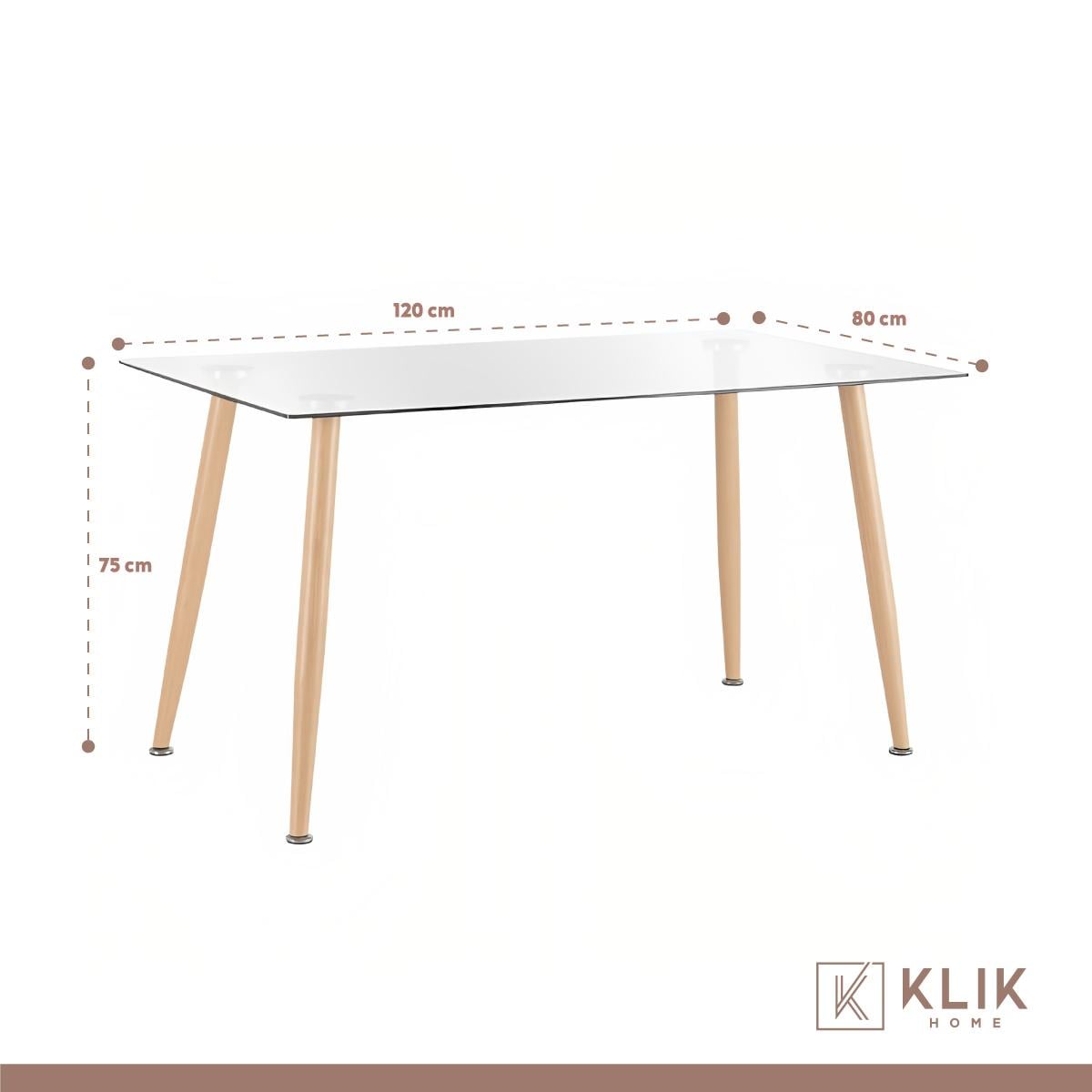 COMEDOR MESA DE VIDRIO 120X80 + 6 SILLAS SPOON TERCIOPELO GR - 5