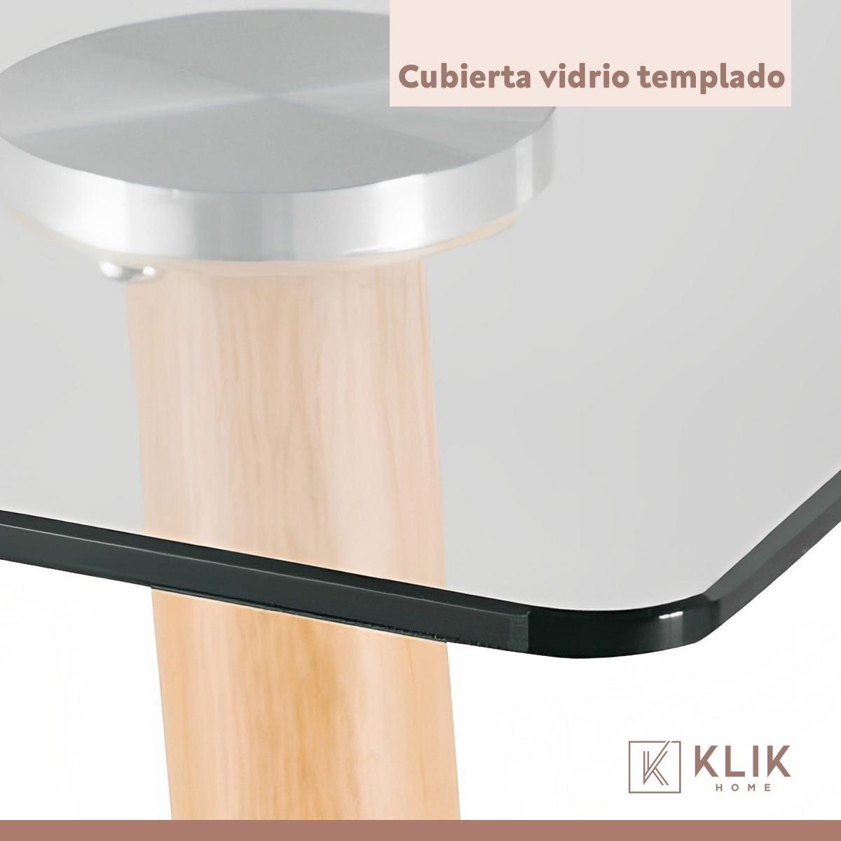 COMEDOR MESA DE VIDRIO 120X80 + 6 SILLAS SPOON TERCIOPELO GR - 7