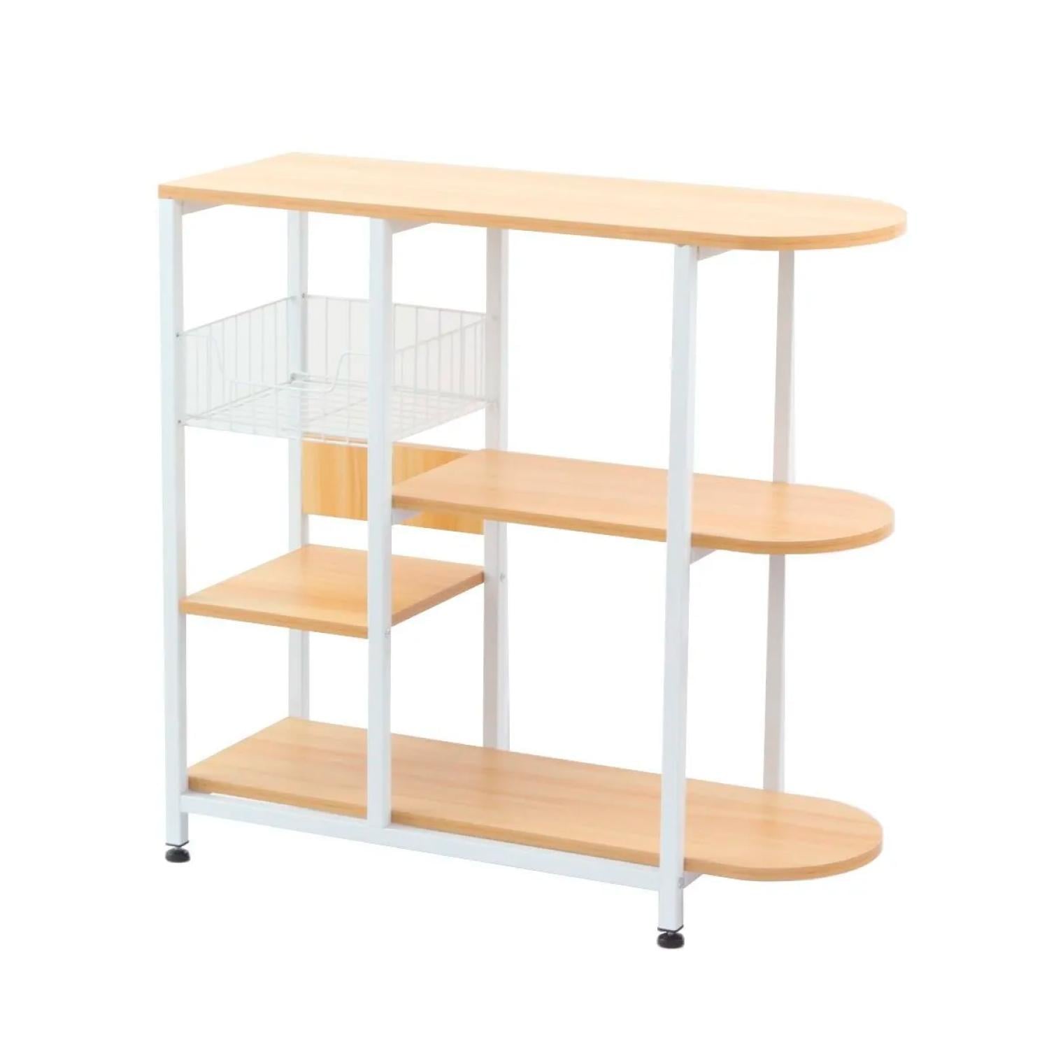 MESA LATERAL KLIK MUEBLES COCINA ORGANIZACIÓN 3 NIVELES MADERA CLARA BLANCO - 1