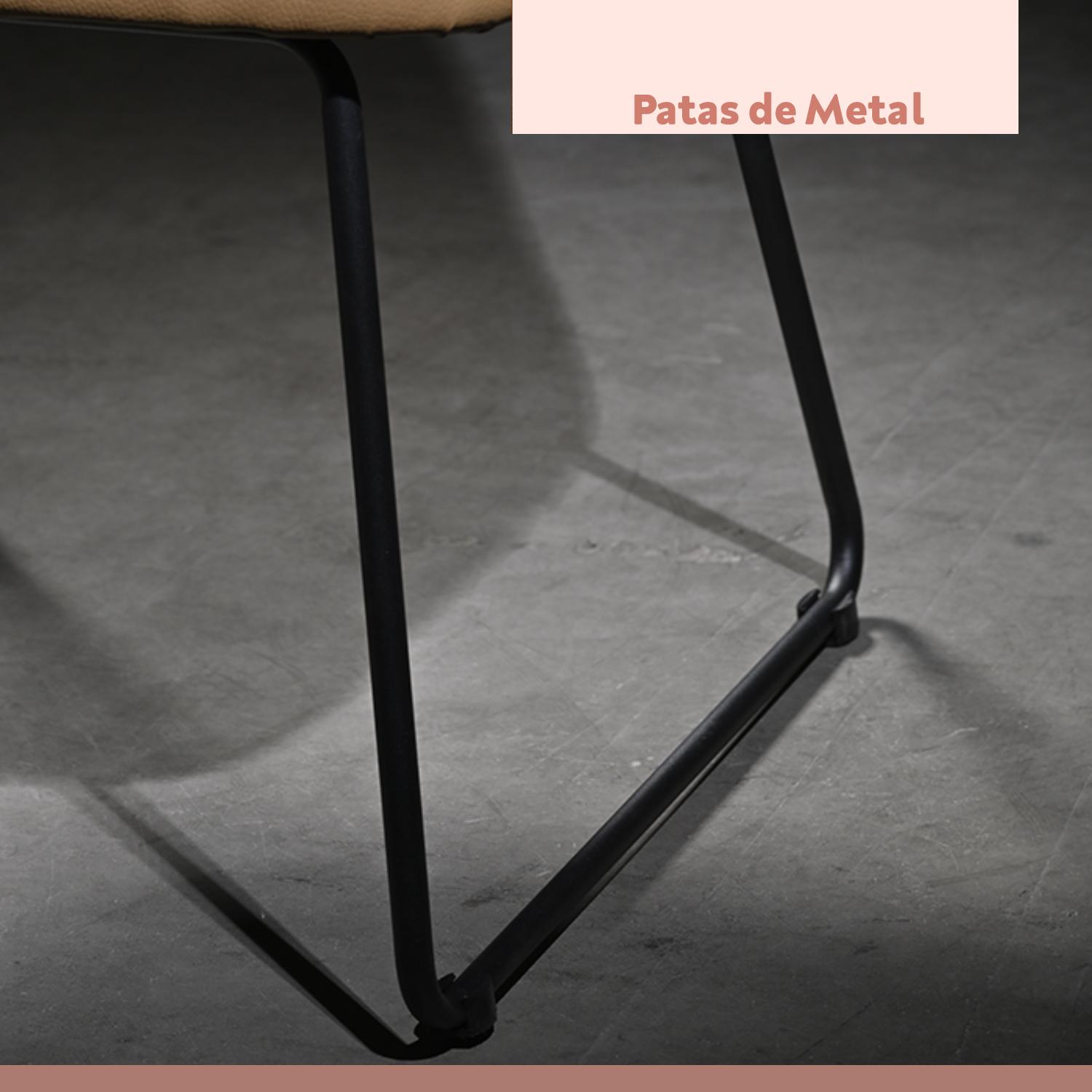 PACK DE 2 BUTACAS ALBANIA DE CUERO SINTÉTICO CON METAL INDUSTRIAL - 7