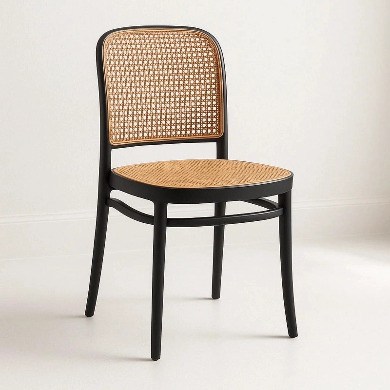 SILLA LOMBARDIA DE POLIPROPILENO - NEGRA - 1