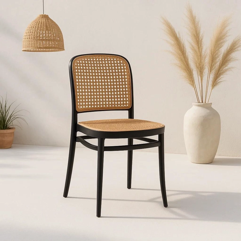 SILLA LOMBARDIA DE POLIPROPILENO - NEGRA - 2