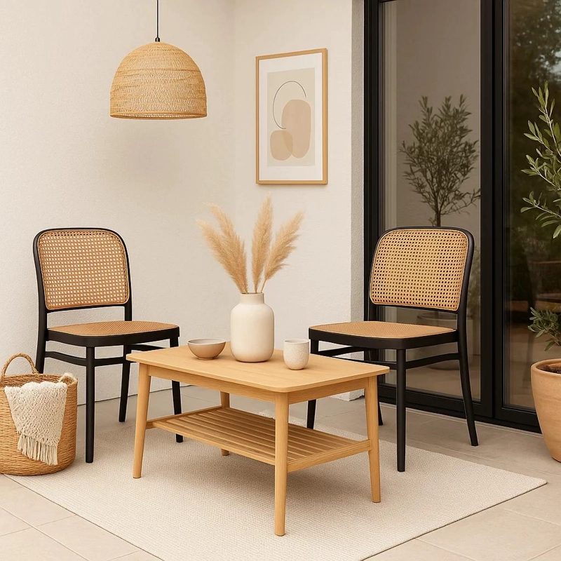 SILLA LOMBARDIA DE POLIPROPILENO - NEGRA - 3