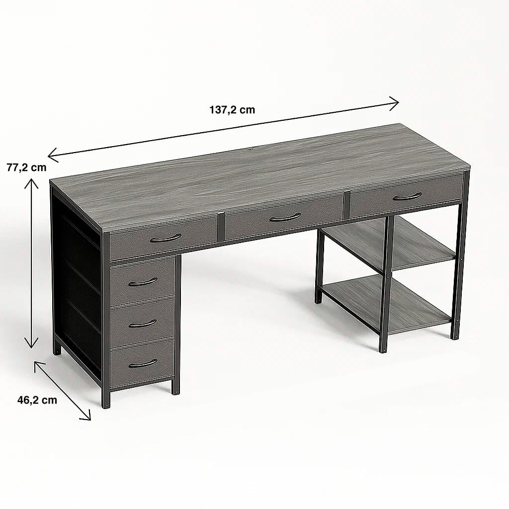 ESCRITORIO KLIK MUEBLES EJECUTIVO SEIS CAJONES 140CM - 4