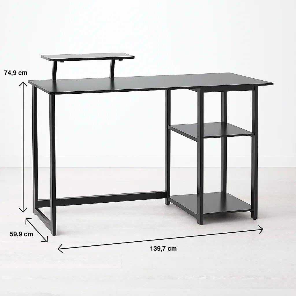 ESCRITORIO KLIK MUEBLES INDUSTRIAL GAMER 140CM - 4