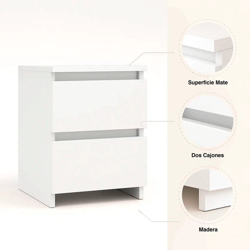 VELADOR CAJON DOBLE MINIMAL 30X40 - BLANCO - 5