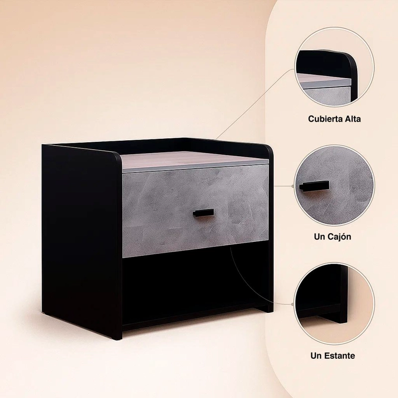 VELADOR MARMOL MDF 30X40 - GRIS - 5