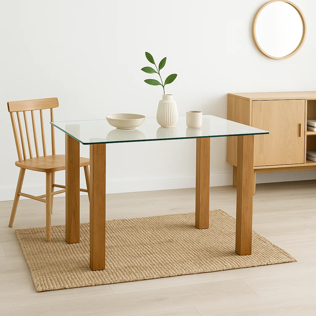MESA DE COMEDOR VIDRIO QUADRA 120X80 - 3