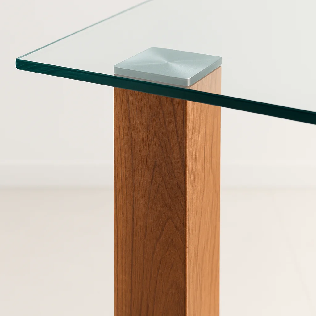 MESA DE COMEDOR VIDRIO QUADRA 120X80 - 6