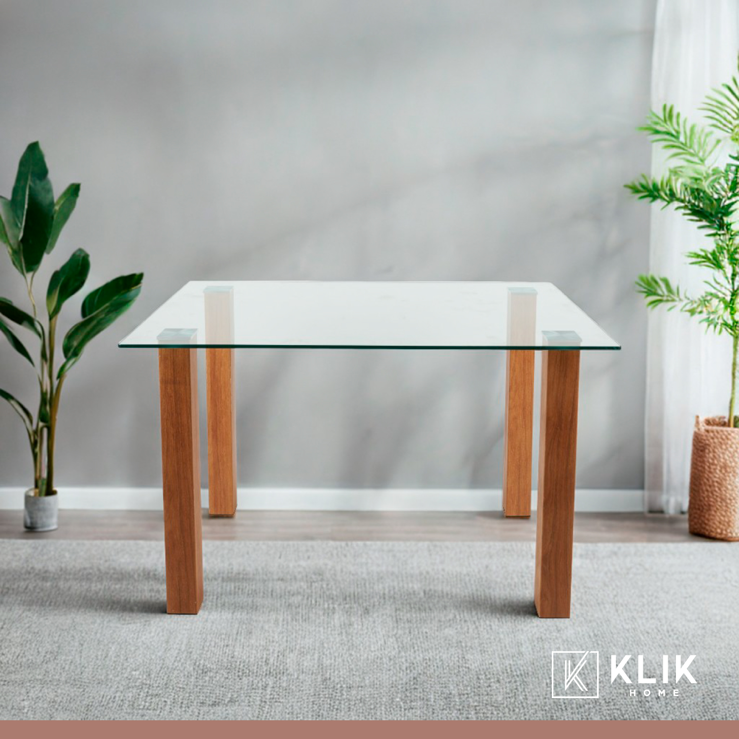 MESA DE COMEDOR VIDRIO QUADRA 120X80 - 8