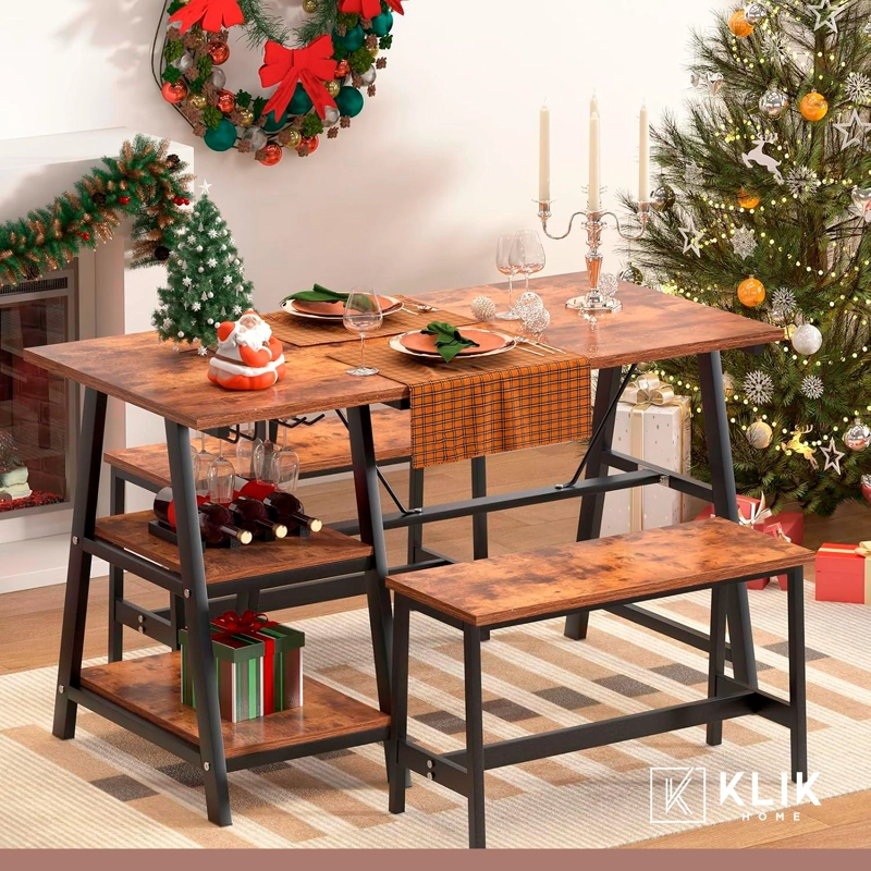 COMEDOR INDUSTRIAL CON REPISAS Y BANQUETAS - 8