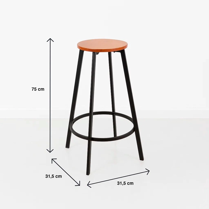 PACK DE 4 PISOS TABURETE DE BAR ELIPSE INDUSTRIAL - 4