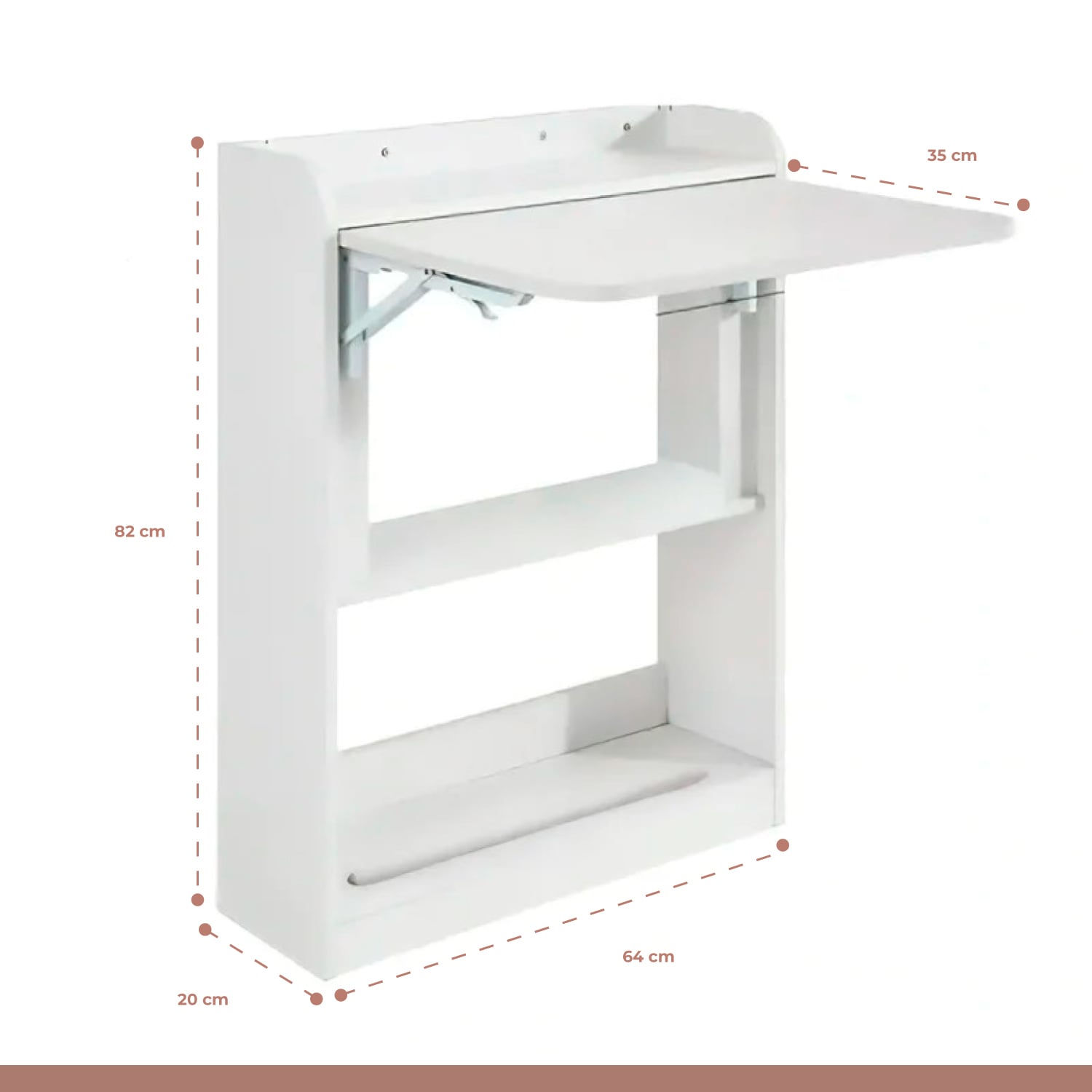 ESCRITORIO MULTIFUNCIONAL BLANCO - COMPACTO CON ESTANTERÍAS - 4