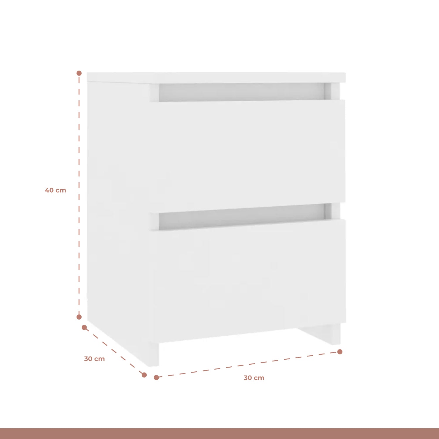 PACK DE 2 VELADORES CAJON DOBLE MINIMAL BLANCO - 4