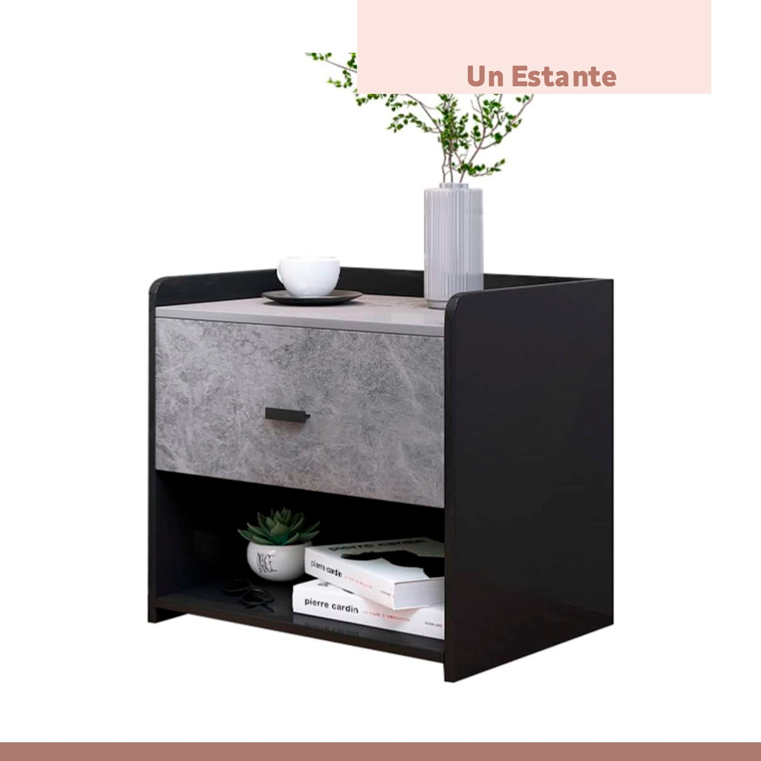 PACK DE 2 VELADORES MARMOL MDF GRIS - 5
