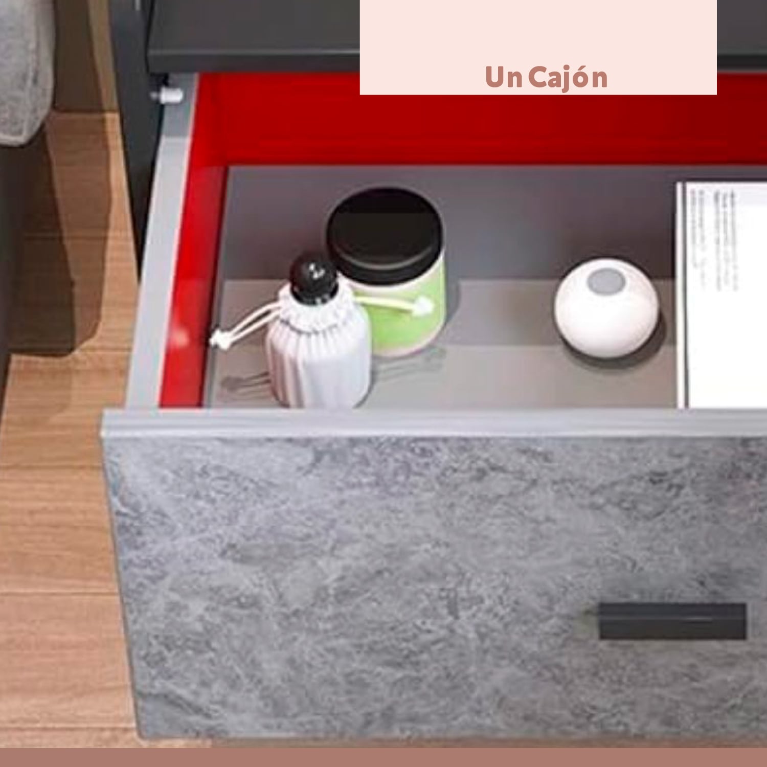 PACK DE 2 VELADORES MARMOL MDF GRIS - 7