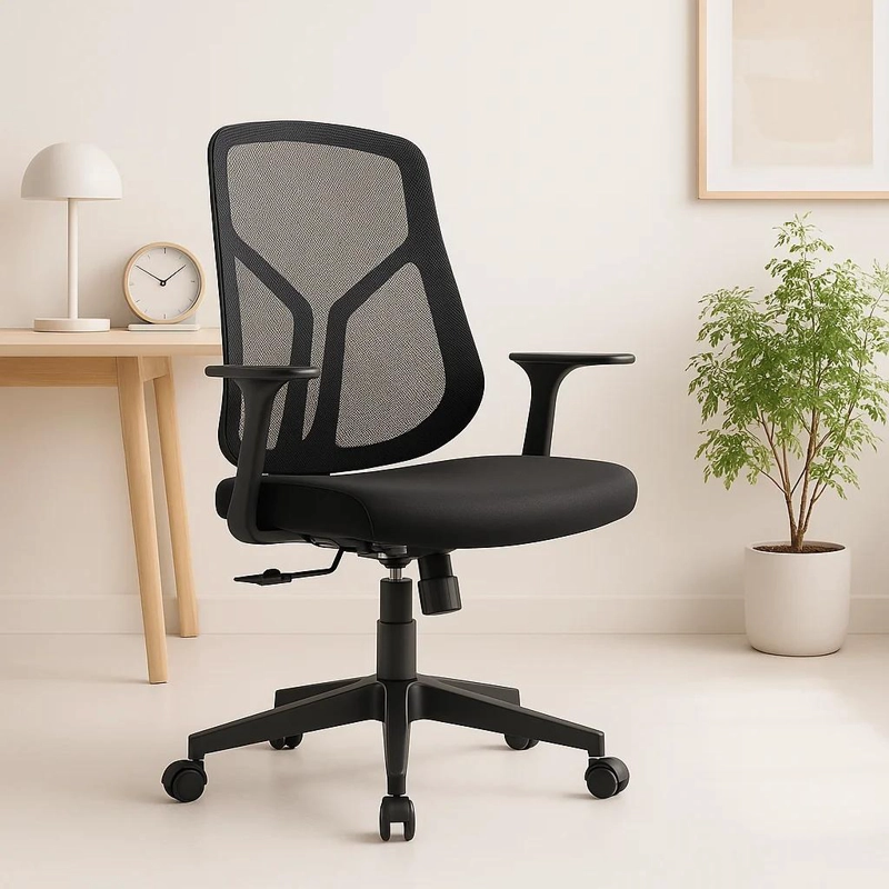 SILLA DE OFICINA ERGONOMICA NOVA MESH - NEGRA - 2
