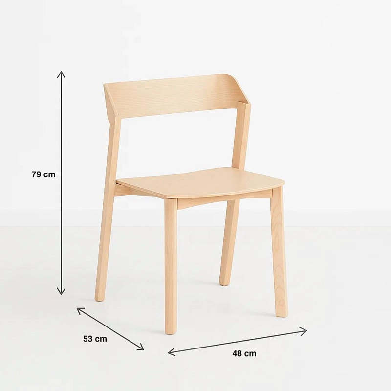 SILLA DE COMEDOR MADERA ROVER VIENA NATURAL - 4