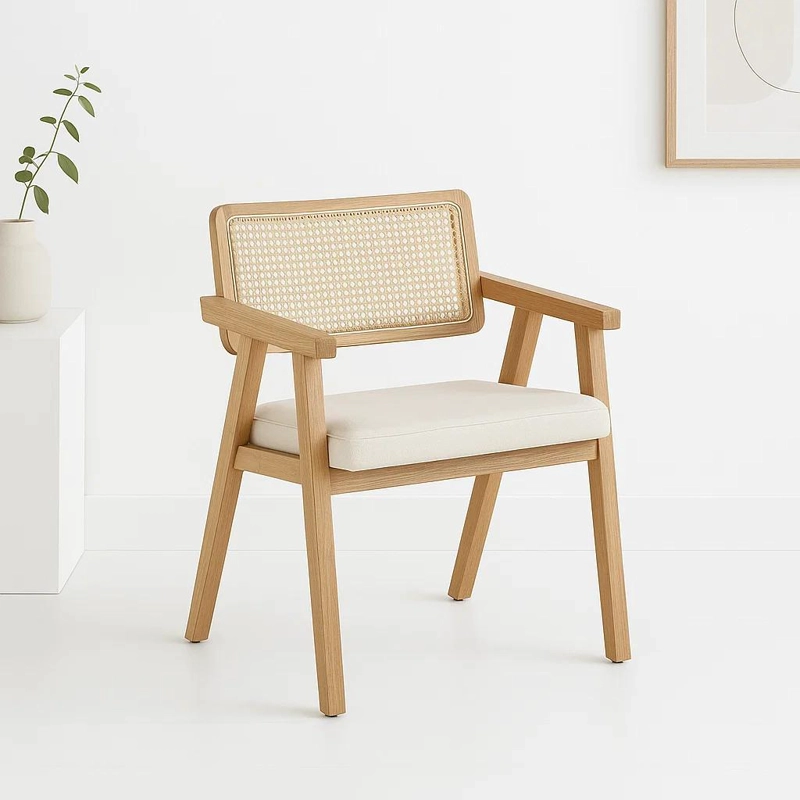 SITIAL ACOLCHADO CHANDIGARH BUTACA RATTAN - MADERA - 3