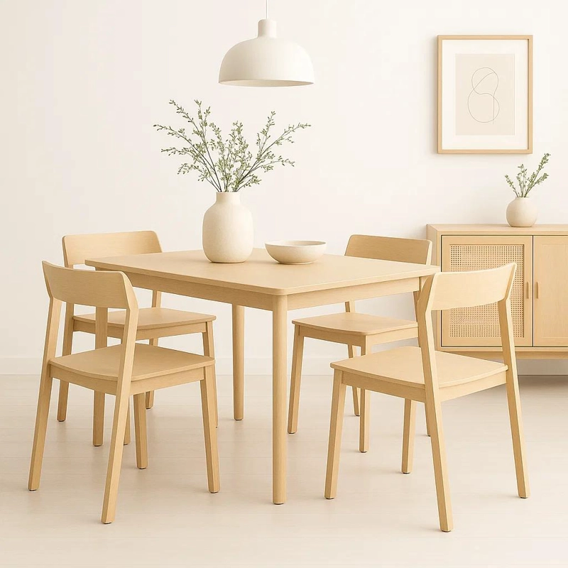 PACK DE 4 SILLAS DE COMEDOR MADERA ROVER VIENA NATURAL - 3