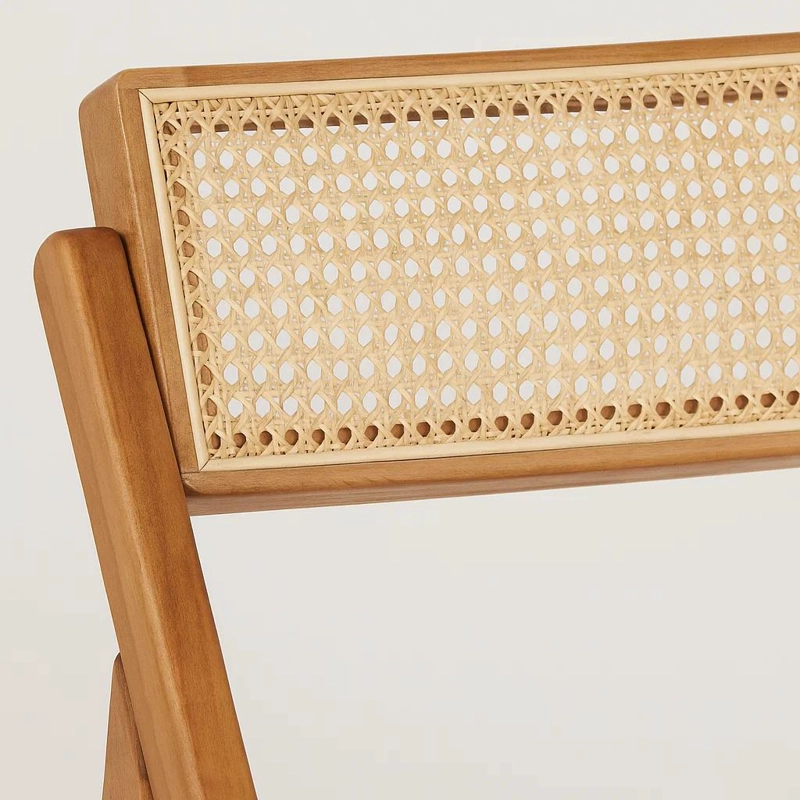 SILLA MISTRAL PLEGABLE DE MADERA RATTAN NATURAL - 6