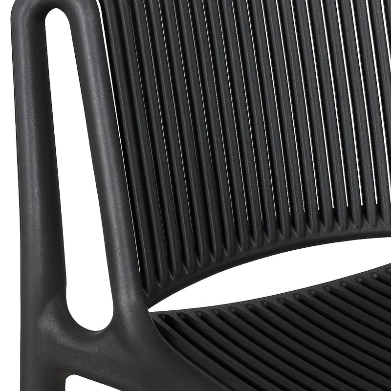 PACK DE 4 TABURETES ALTOS CAPRI POLIPROPILENO - NEGRO - 6