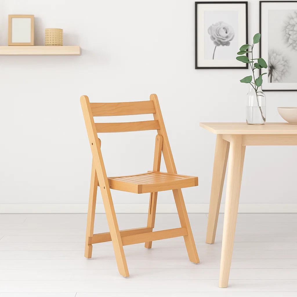 SILLA DUNA PLEGABLE DE MADERA NATURAL - 2