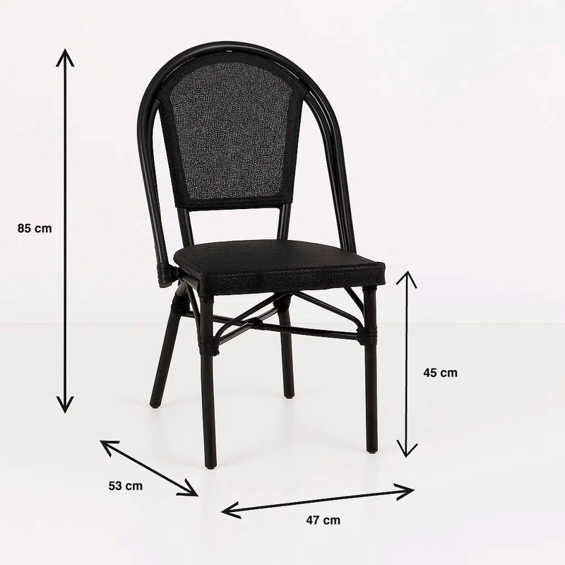 SILLA BISTRO PARISINA TEXTILENO - NEGRO - 4