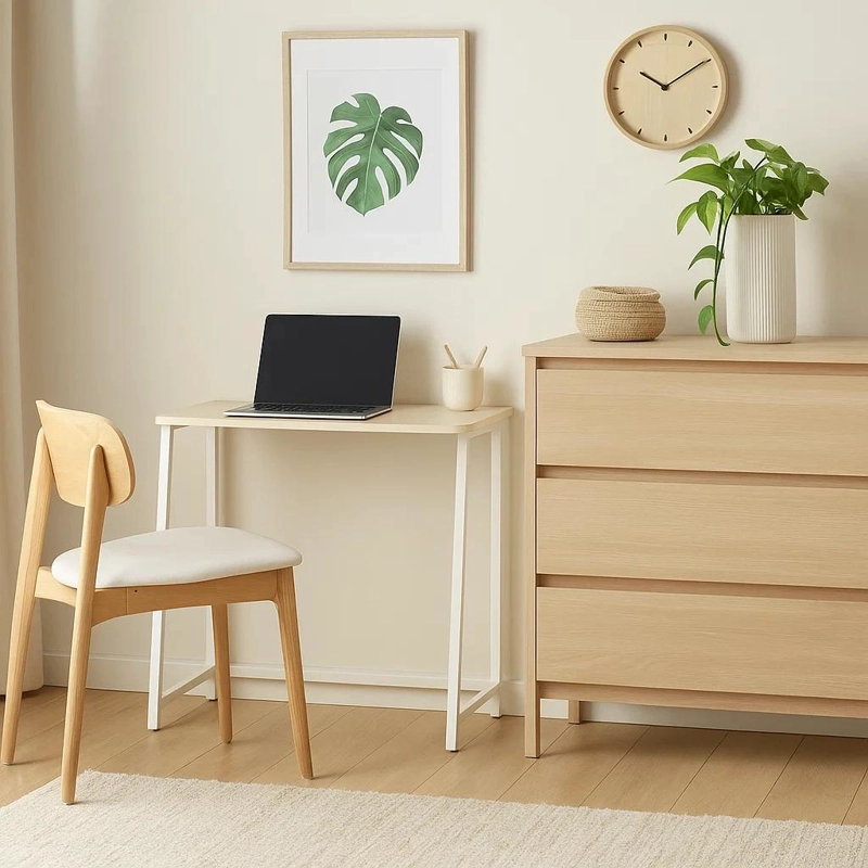 ESCRITORIO FLEX COMPACTO MDF - NATURAL BLANCA - 3