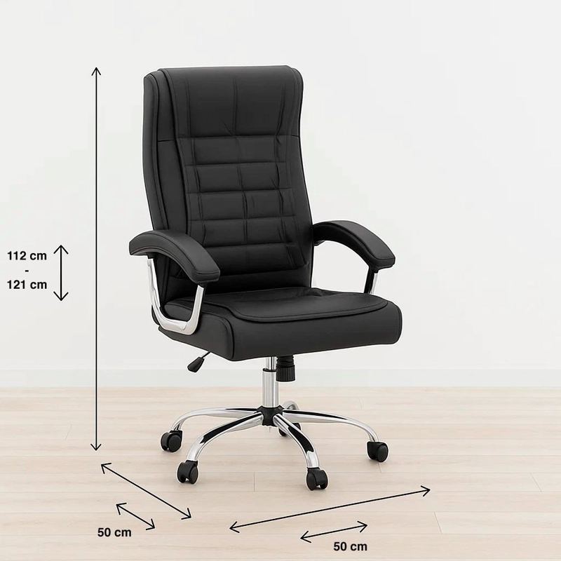 SILLA TOSCANA EJECUTIVA DE OFICINA  - NEGRO - 4