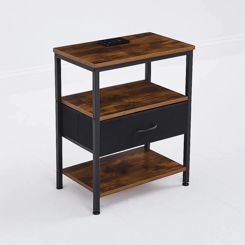 VELADOR ESTILO INDUSTRIAL BLACK WOOD - 1