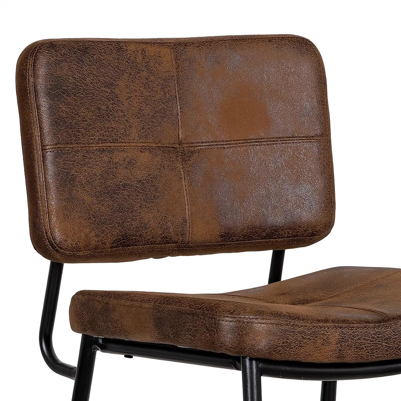 PACK DE 2 TABURETES ALTO BRONX CAFE  VINTAGE CON PATAS METALICAS NEGRAS - 6