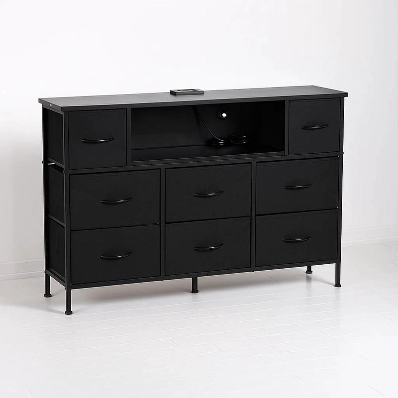 MUEBLE ORGANIZADOR LED XTREME MULTIMEDIA CON ESTACION DE CARGA INTEGRADA - NEGRO - 1