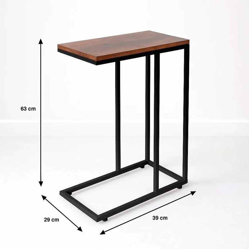 MESA LATERAL MODERNA CON MARCO METALICO - 4