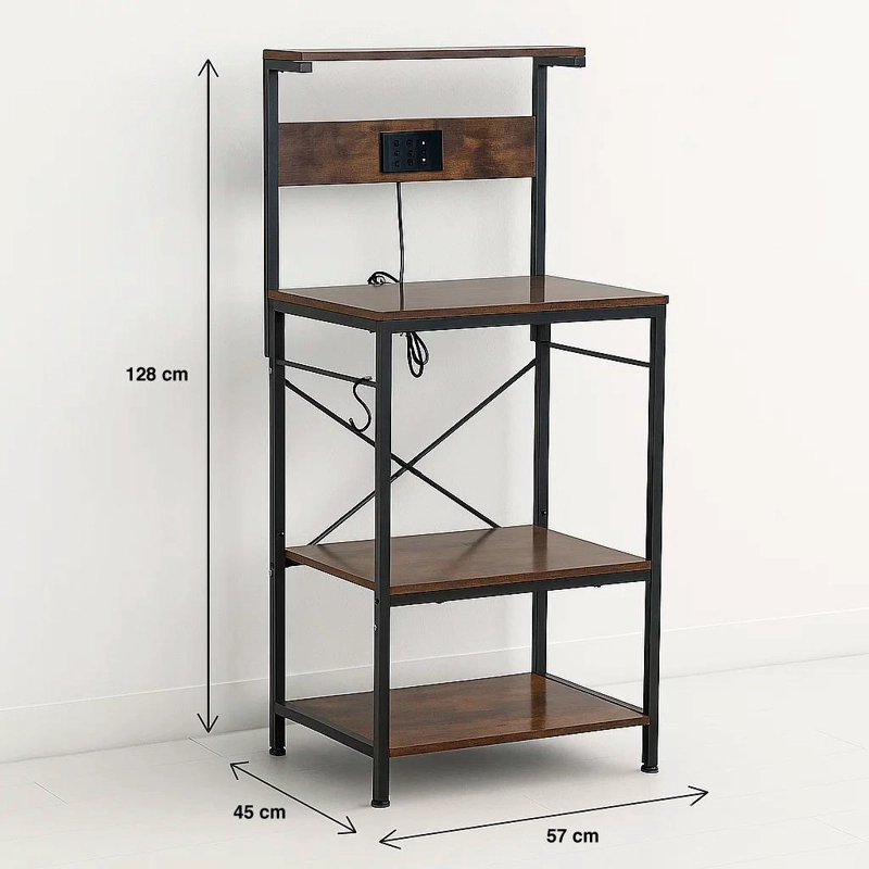RACK ORGANIZADOR RUSTIK PRO CON ESTACION DE CARGA INTEGRADA (2 ENCHUFES + 2 USB) - 4