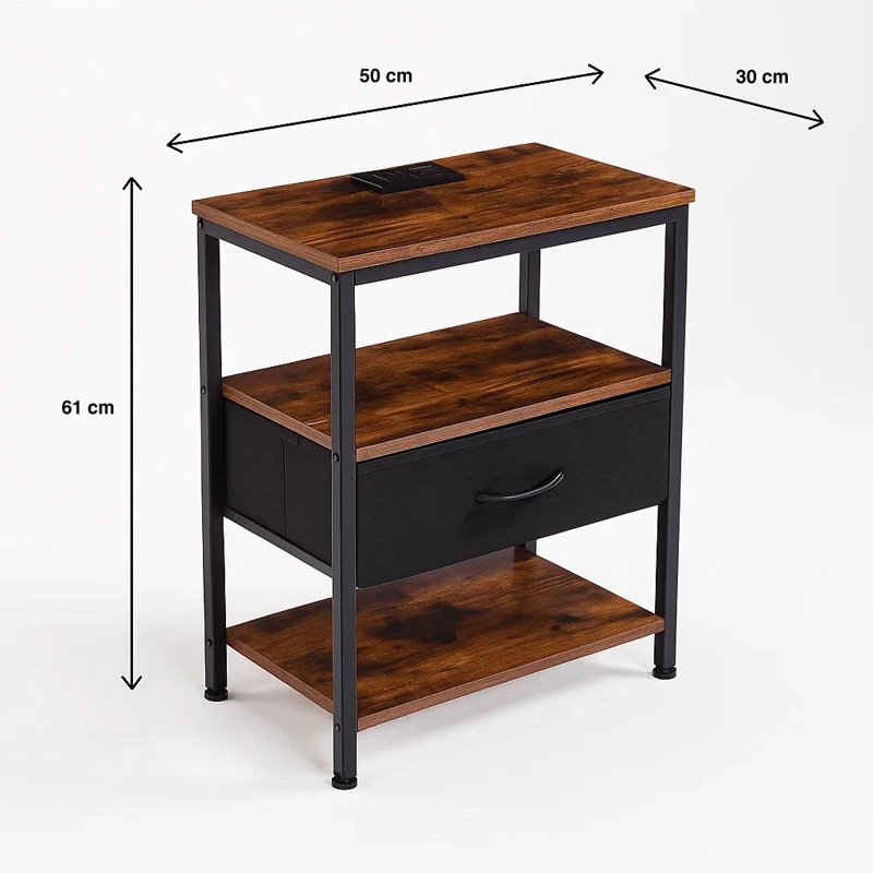 PACK DE 2 VELADORES ESTILO INDUSTRIAL BLACK WOOD - 4