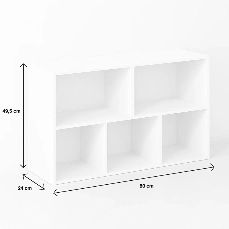 ESTANTERIA BAJA MULTIBOX 80X24X49.5 BLANCA - 4