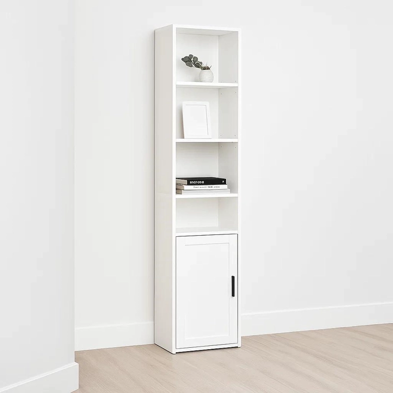 LIBRERO MULTISTORE CON PUERTA - BLANCO - 2
