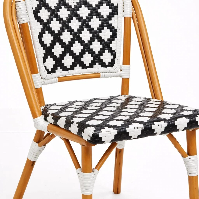 SILLA DE JARDIN PARISINA CON DISEÑO GEOME TRICO TRENZADO - 6