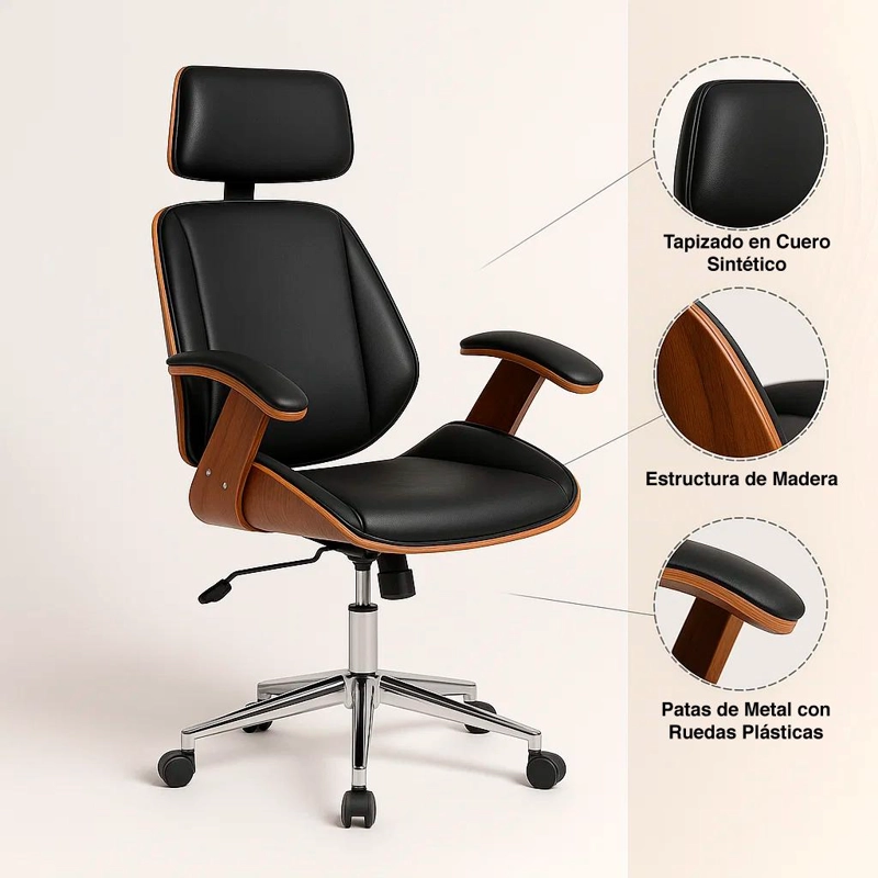 SET NORDIC WORK MDF - NATURAL - 7