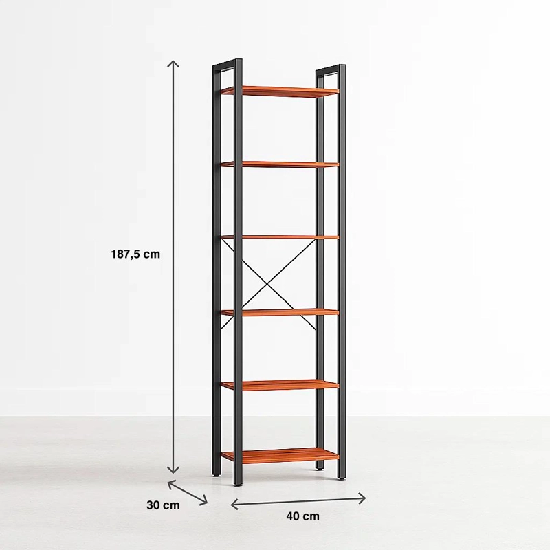 ESTANTERIA INDUSTRIAL BLACKLINE CON 6 REPISAS 40X30X187.5 - 4