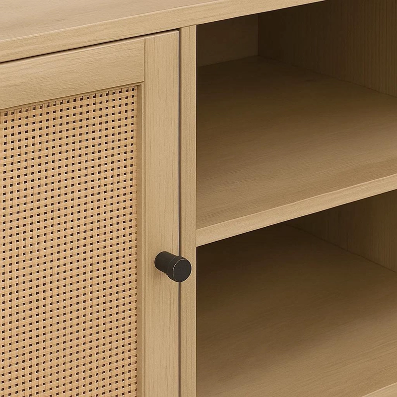 RACK DE TV O BUFFET RATTAN RUSTICO DOS PUERTAS - 6