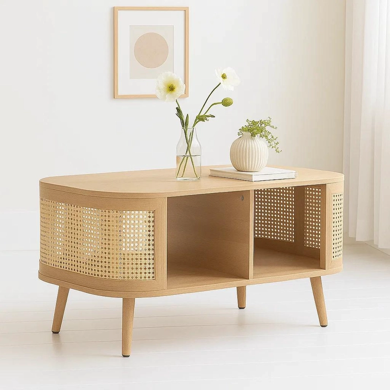 MESA DE CENTRO SIENA RATTAN - NATURAL - 2