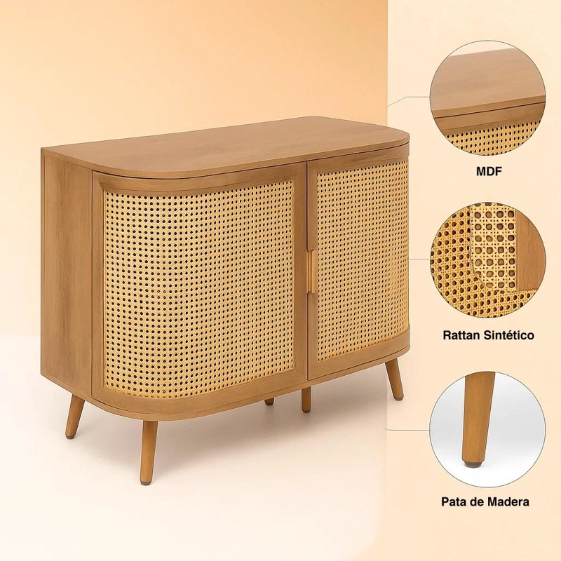 COMODA SIENA RATTAN - NATURAL - 5