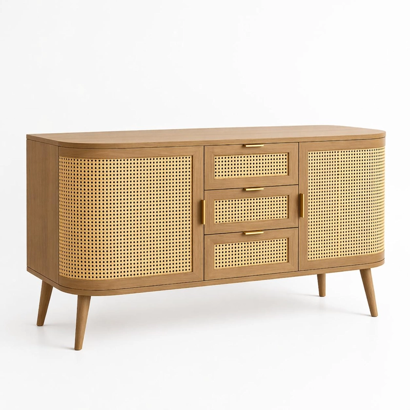RACK DE TV SIENA RATTAN - NATURAL - 1