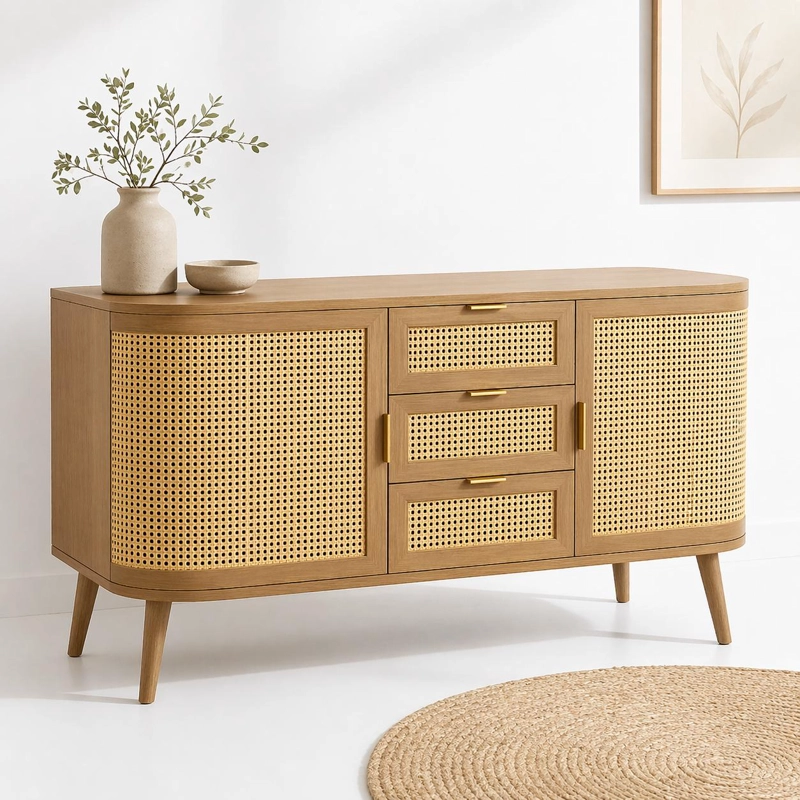 RACK DE TV SIENA RATTAN - NATURAL - 2