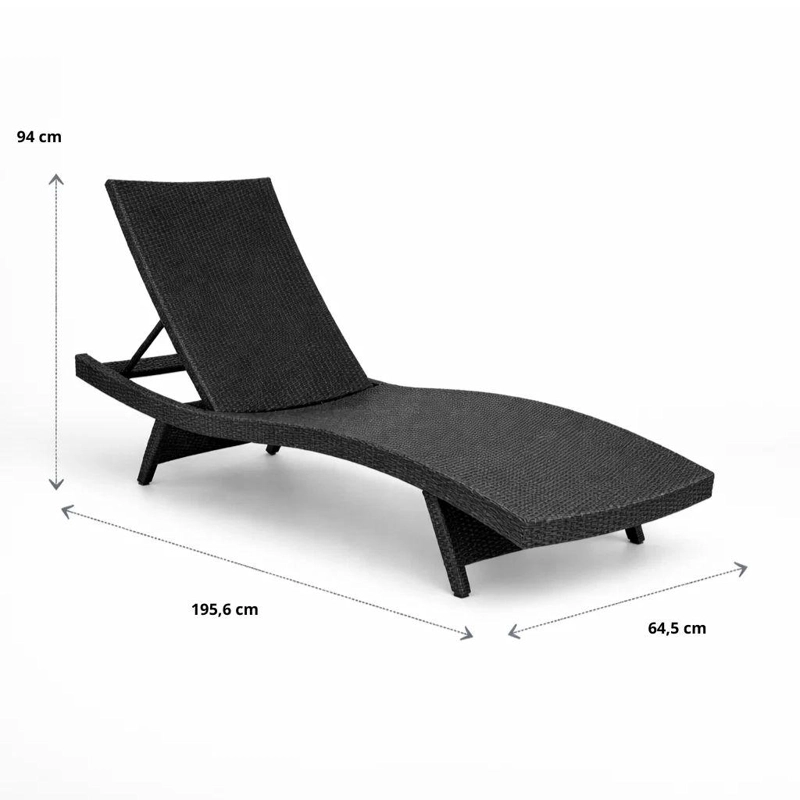 PACK DE 2 REPOSERAS MODERNA PARA TERRAZA O PISCINA EN RATAN - 4
