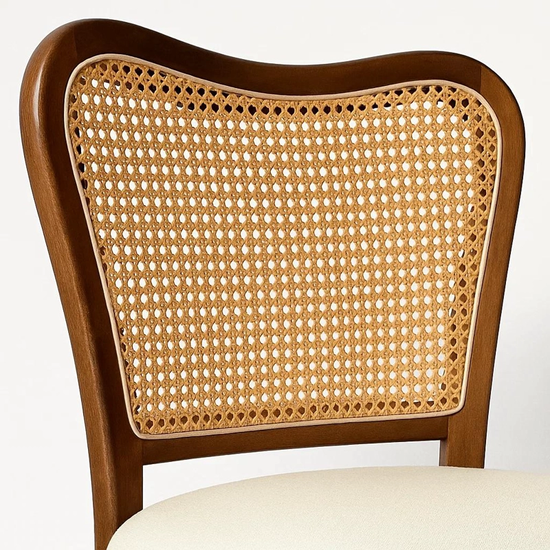 PACK DE 2 SILLAS BOHO CHIC CON RESPALDO TRENZADO Y ASIENTO SUAVE - 6
