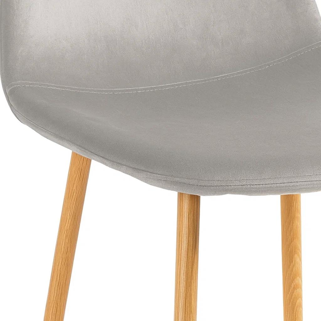 PACK DE 2 SILLAS SPOON TERCIOPELO - GRIS - 6